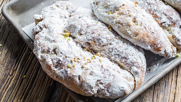stollen with american pistachios