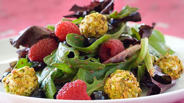 Pistachio Berry Goat Cheese Salad