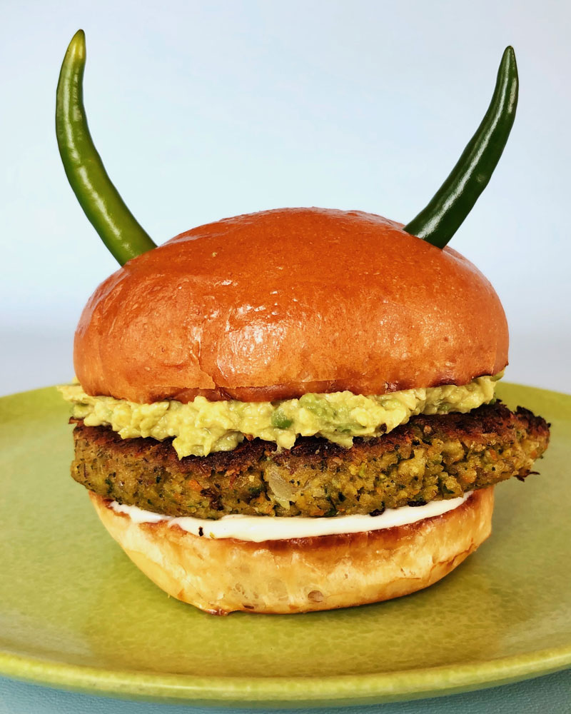 El Diablo Pistachio Garden Burger