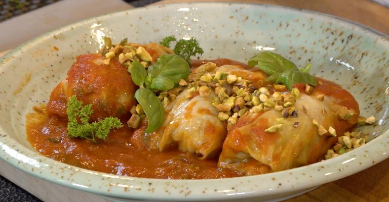 Stuffed Pistachio Cabbage Rolls